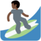 Person Surfing - Black emoji on Twitter